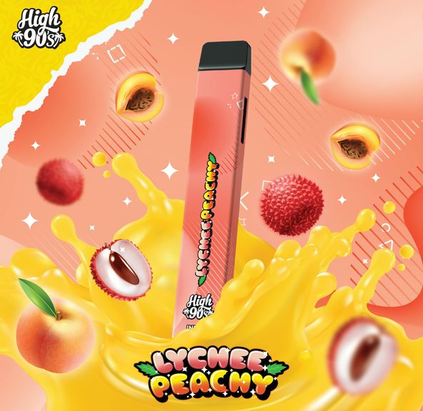 HIGH 90s - Lychee Peachy Disposable Vape 1g