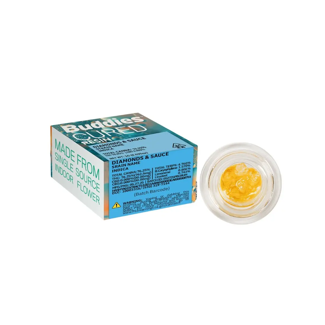 Buddies Cured Resin Diamonds Cherry Draco 1g