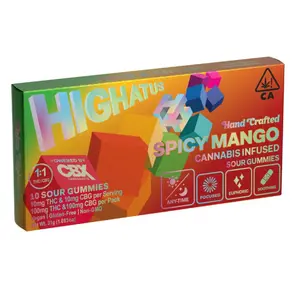 Spicy Mango Sour Gummies (10pc) 1:1 THC:CBG 31.00 g