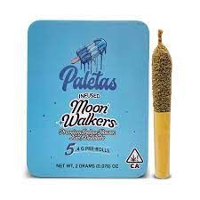 Paletas: Blueberry Skunk- Moonwalkers Infused Pre-Rolls 5-Pack (2g)