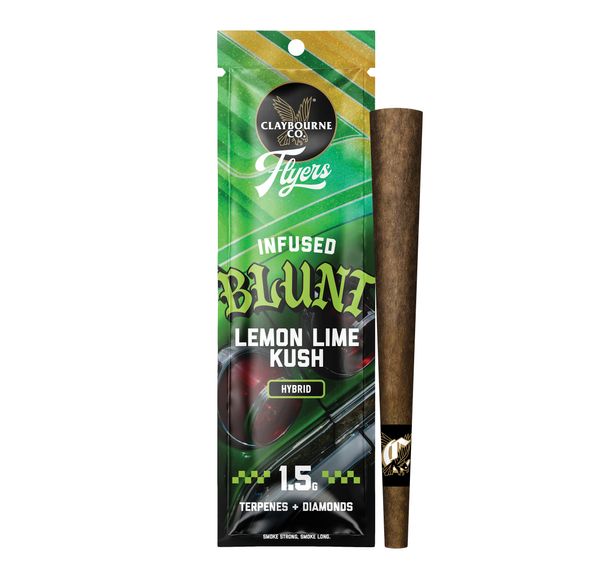 Claybourne Flyers Infused Blunt Lemon Lime Kush 1.5g