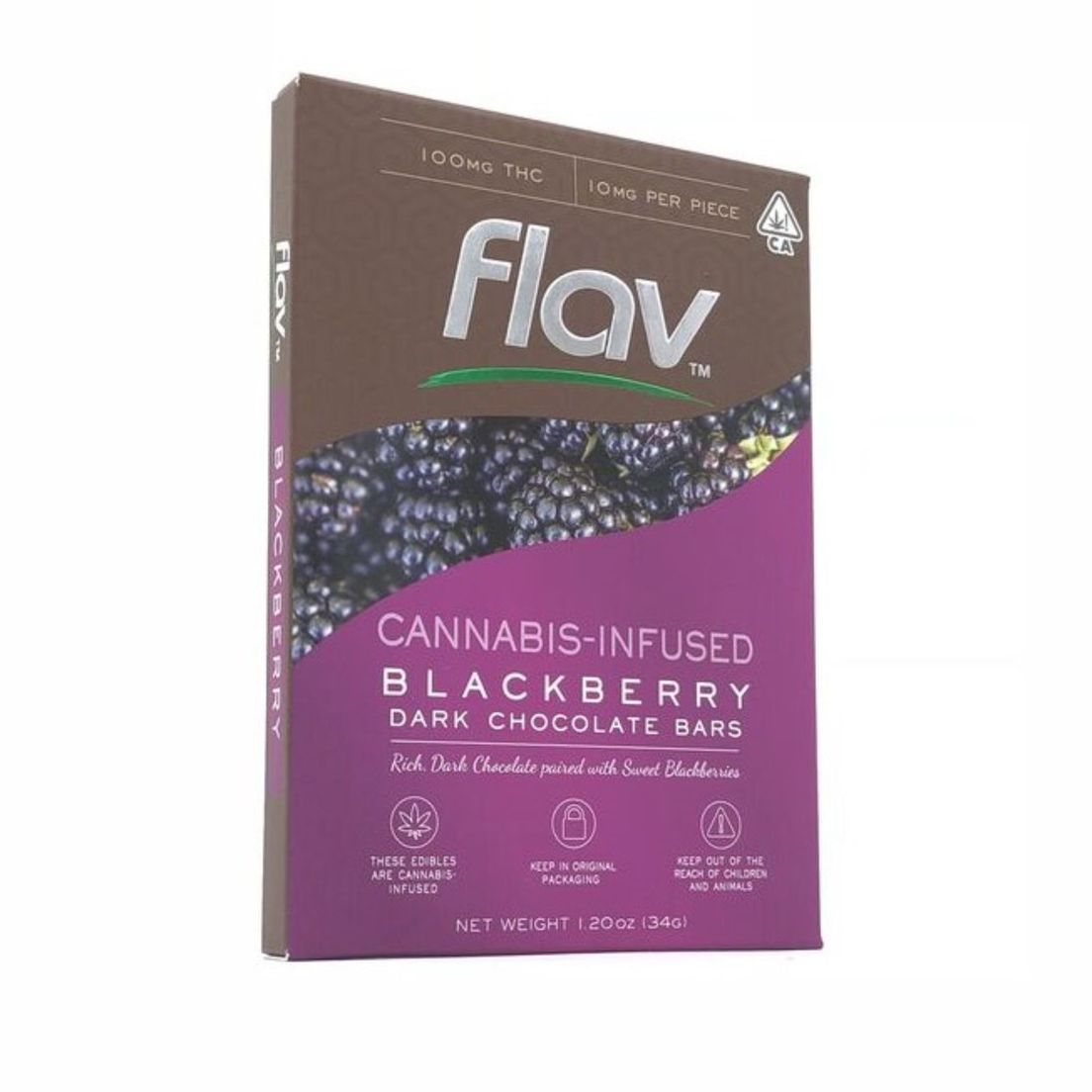 Flav - Blackberry Dark Chocolate Bar 100mg