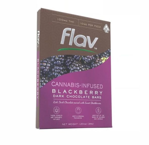 Flav - Blackberry Dark Chocolate Bar 100mg