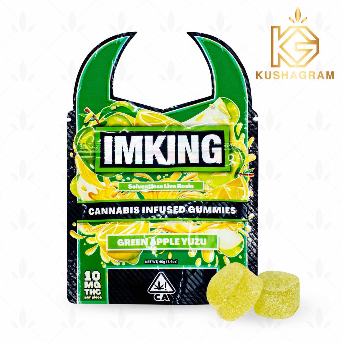 IMKING - 100mg Green Apple Yuzu Rosin Gummies