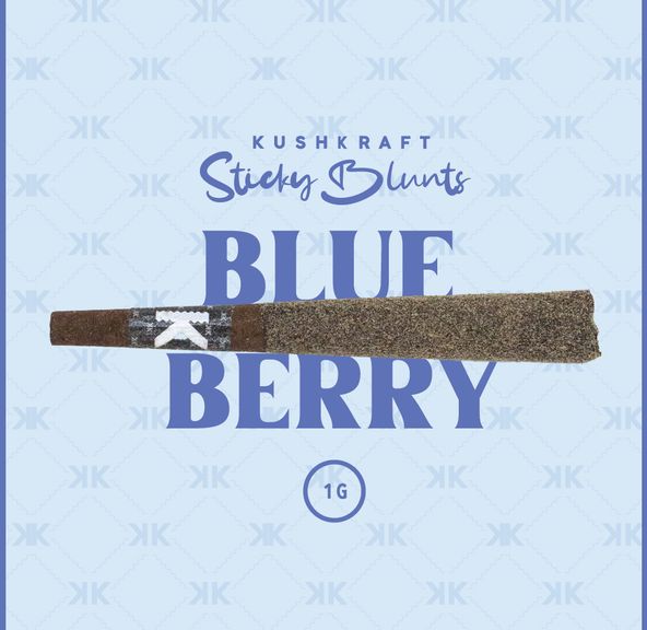 1 x 1g Shatter Infused Sativa Blunt Sour Diesel Blueberry by KushKraft