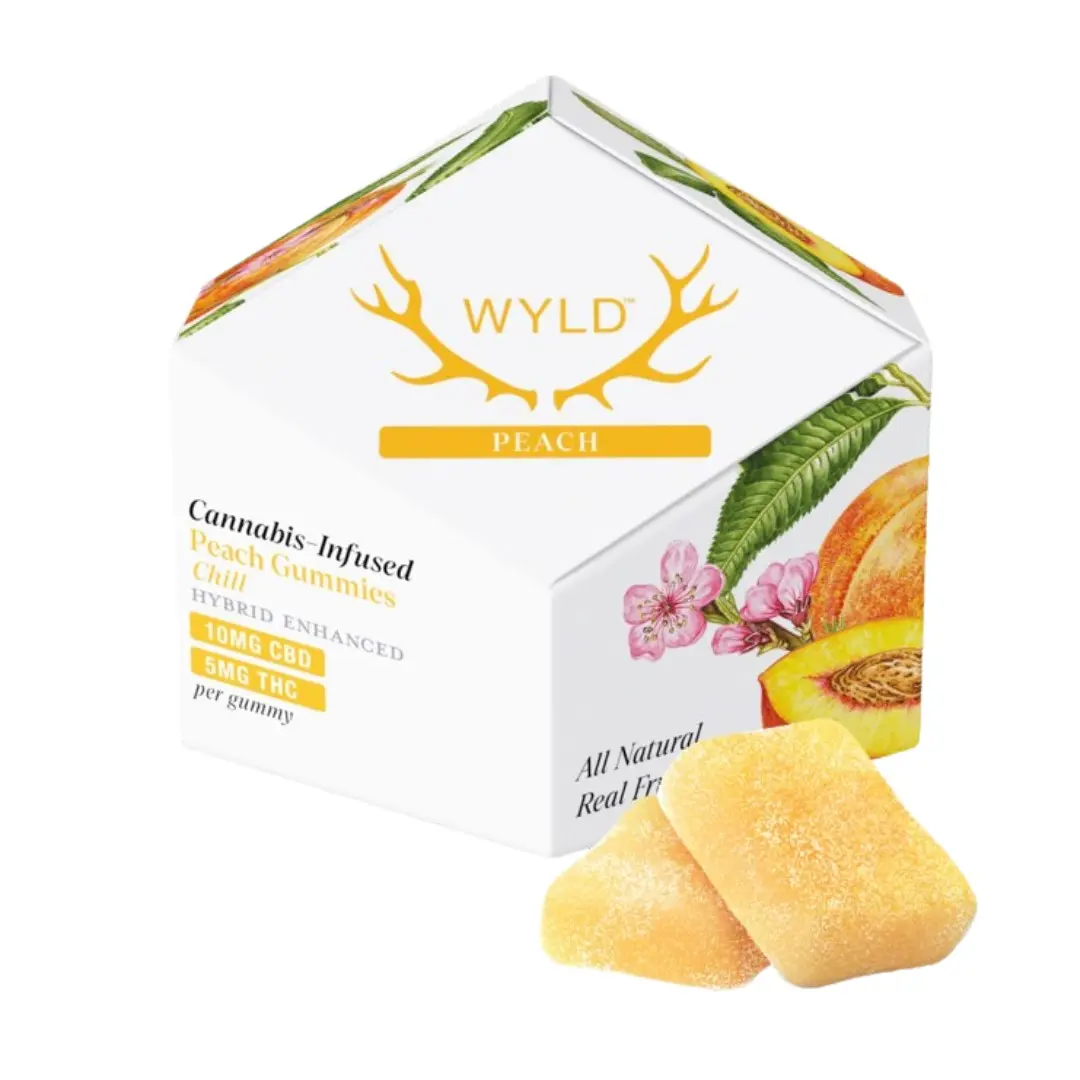 Wyld Fruit Chews Peach 100mg CBD / 50mg THC 2:1