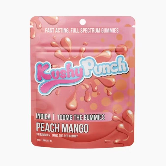 Indica Peach Mango Individual Gummies 100mg