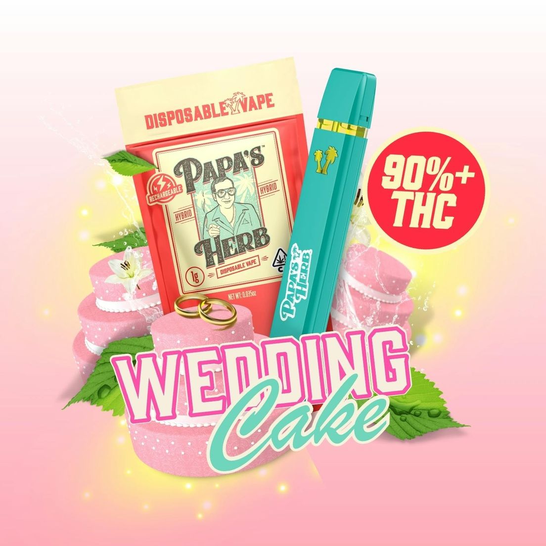 Papa's Herb - AIO Vape - 1g - Wedding Cake