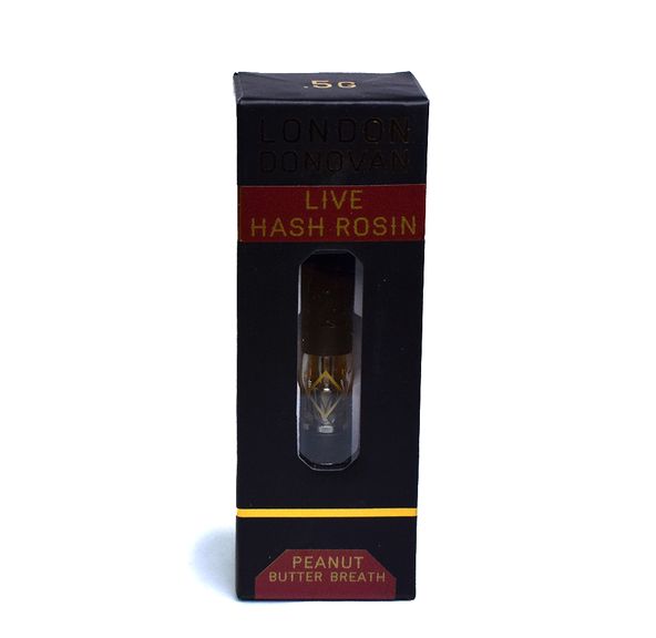 London Donovan | Live Hash Rosin Distillate Cartridge | Peanut Butter Breath | Hybrid | 0.5 Gram | $45.00
