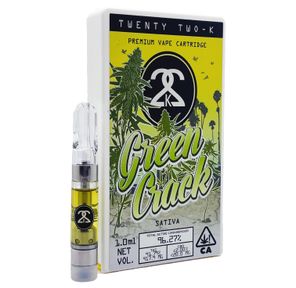 22K | Vape Cart | 1g | Distillate | Green Crack