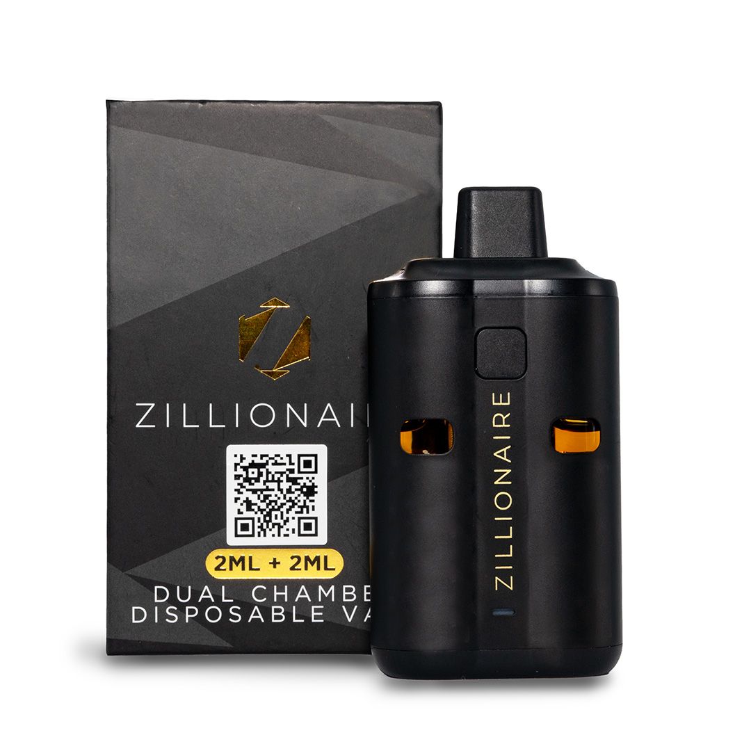 2ML + 2ML Dual Chamber Disposable Vape by Zillionaire - Blue Dream X Black Patronus