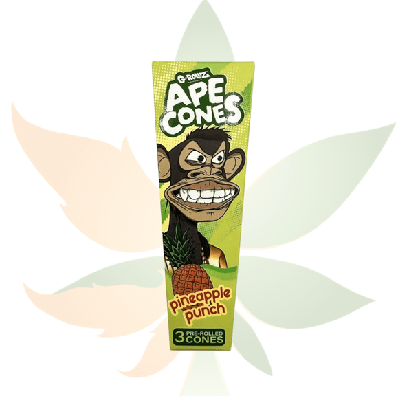 G-Rollz Ape - King Size 3 Pack Of Cones - Pineapple Punch