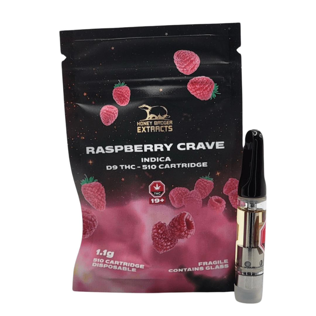 Raspberry Crave - 1G D9 Cartridge by Honey Badger