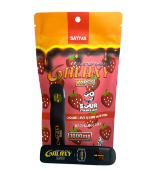 Galaxy - Sour Strawberry Liquid Live Resin Disposable Vape 1g
