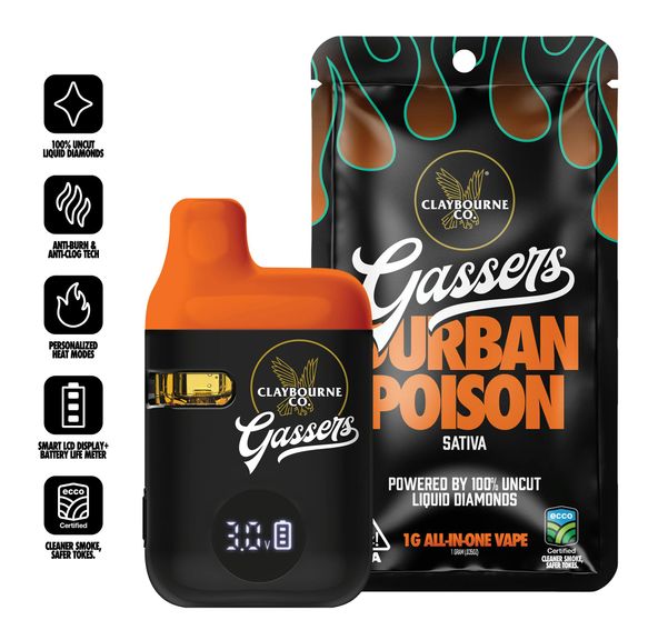 Claybourne Co. - Gassers Liquid Diamonds AIO - 1g - Durban Poison