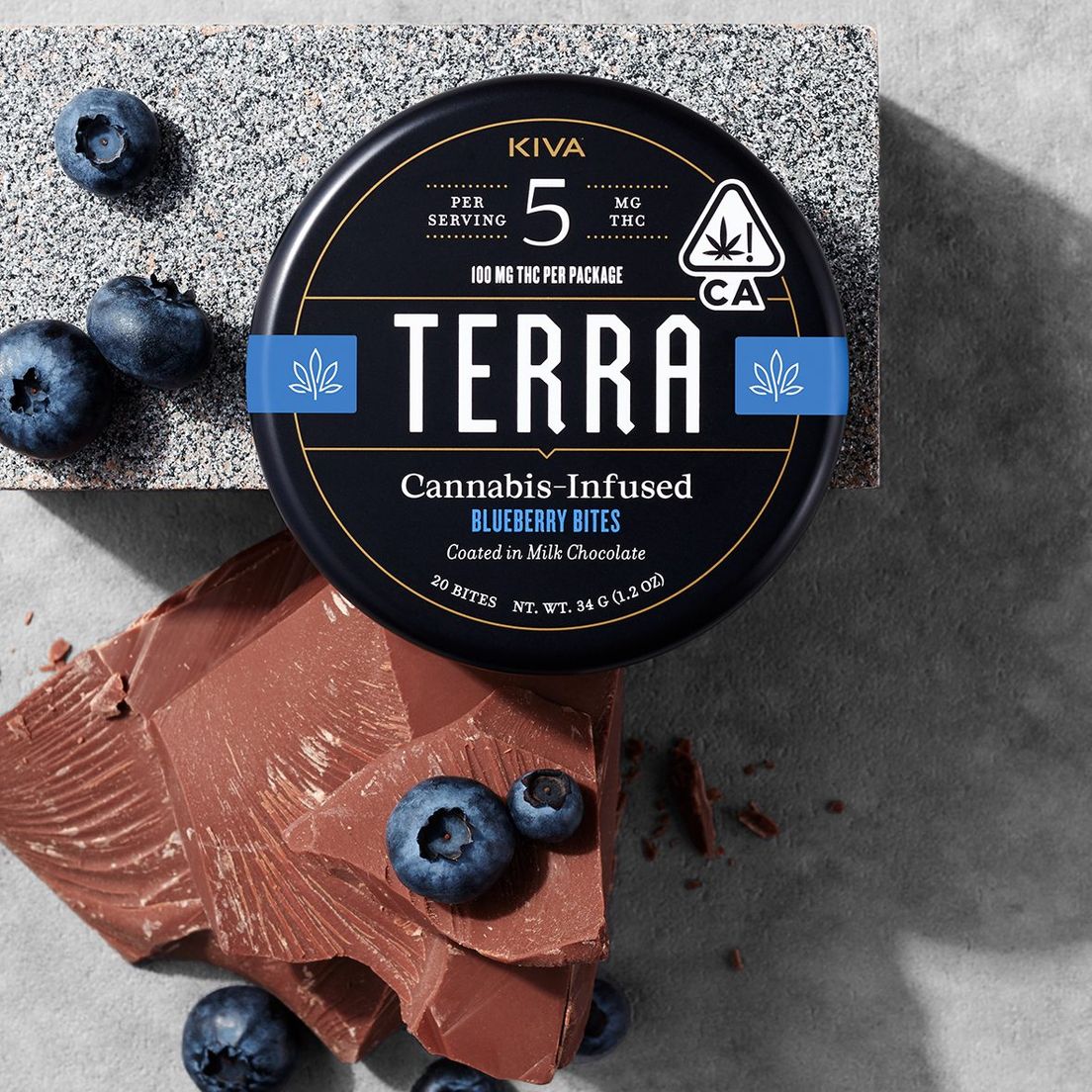 * Kiva - Blueberry Milk Chocolate Terra Bites (100mg)