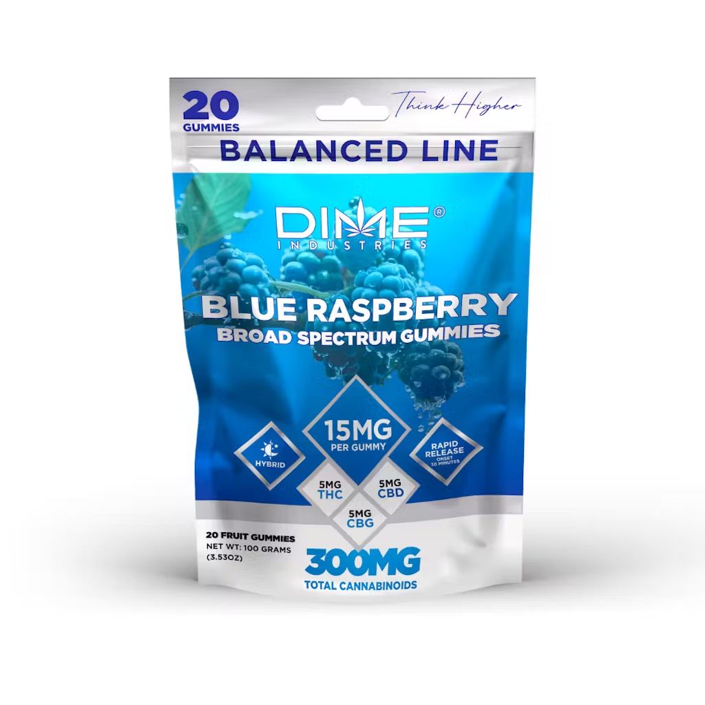 Dime Industries - CBG Gummies 10pk - Blue Raspberry 300mg
