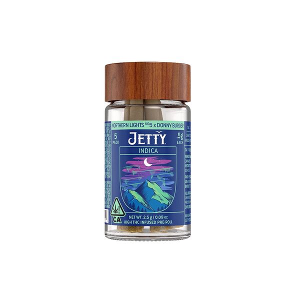 Jetty High THC Infused Pre-roll 5pk Northern Lights x Donny Burger 2.5g