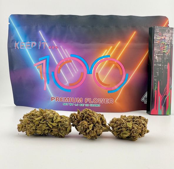 *Deal! $89 1 oz. Pink Grapes (27.47%/Sativa) - Keep it 100 + Rolling Papers