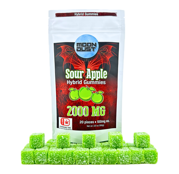 Moon Dust 2000mg Hybrid Gummies (Sour Apple)