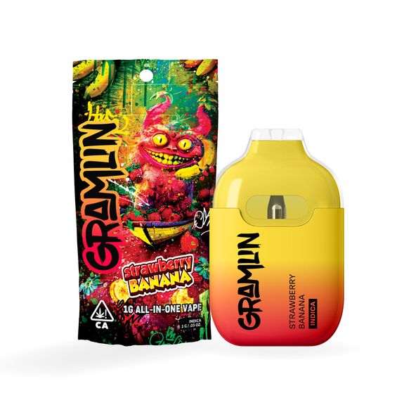 Gramlin - AIO Vape - 1g - Strawberry Banana