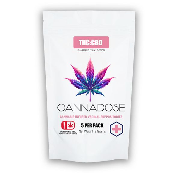 Cannadose 1:1 Vaginal Suppository 5-Pack