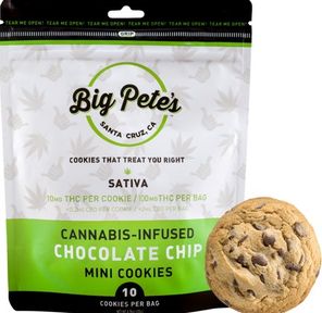 Big Pete's Chocolate Chip Cookies 10pk Sativa 100mg