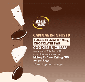 Heavenly Sweet - Cookies & Cream Bar (100mg)