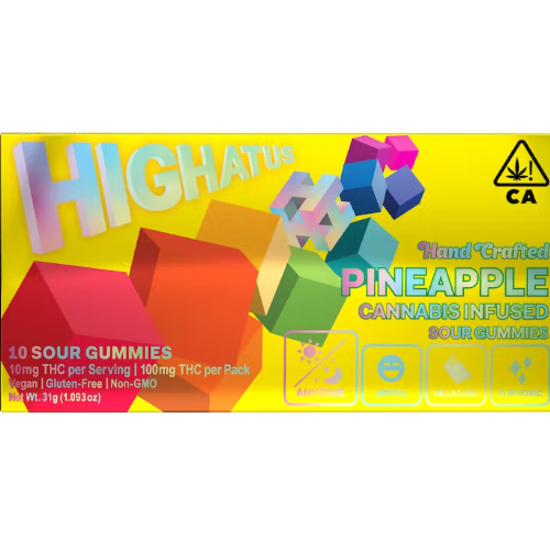 Pineapple Sour Gummy (10pc) 100mg