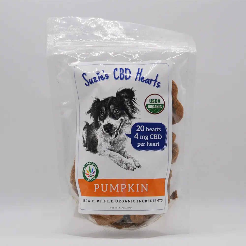 Suzie's Organic 4mg CBD Pet Treats, 20ct - Pumpkin