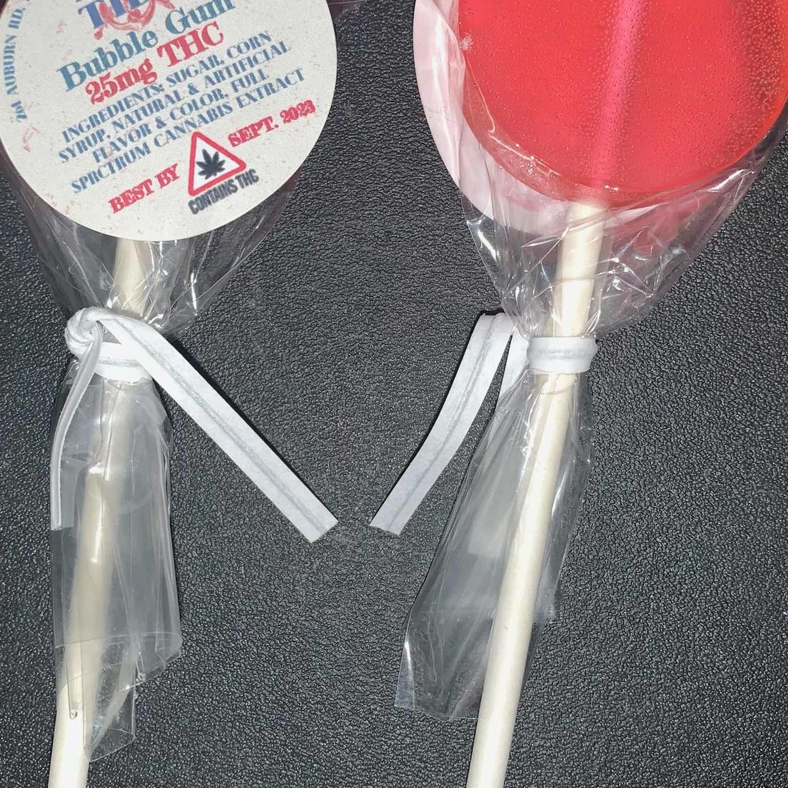 Bubblegum 25mg lollipop