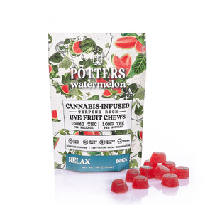 Watermelon Sugar-Free Live Fruit Chews | 100mg 10pk 40.00 g