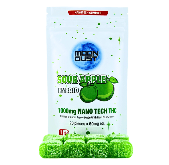 Moon Dust Nanotech Gummies 1000mg Hybrid (Sour Apple)