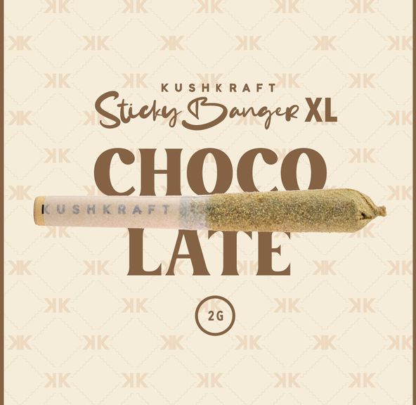 1 x 2G XL Infused Sticky Banger Hybrid Chocolate by KushKraft