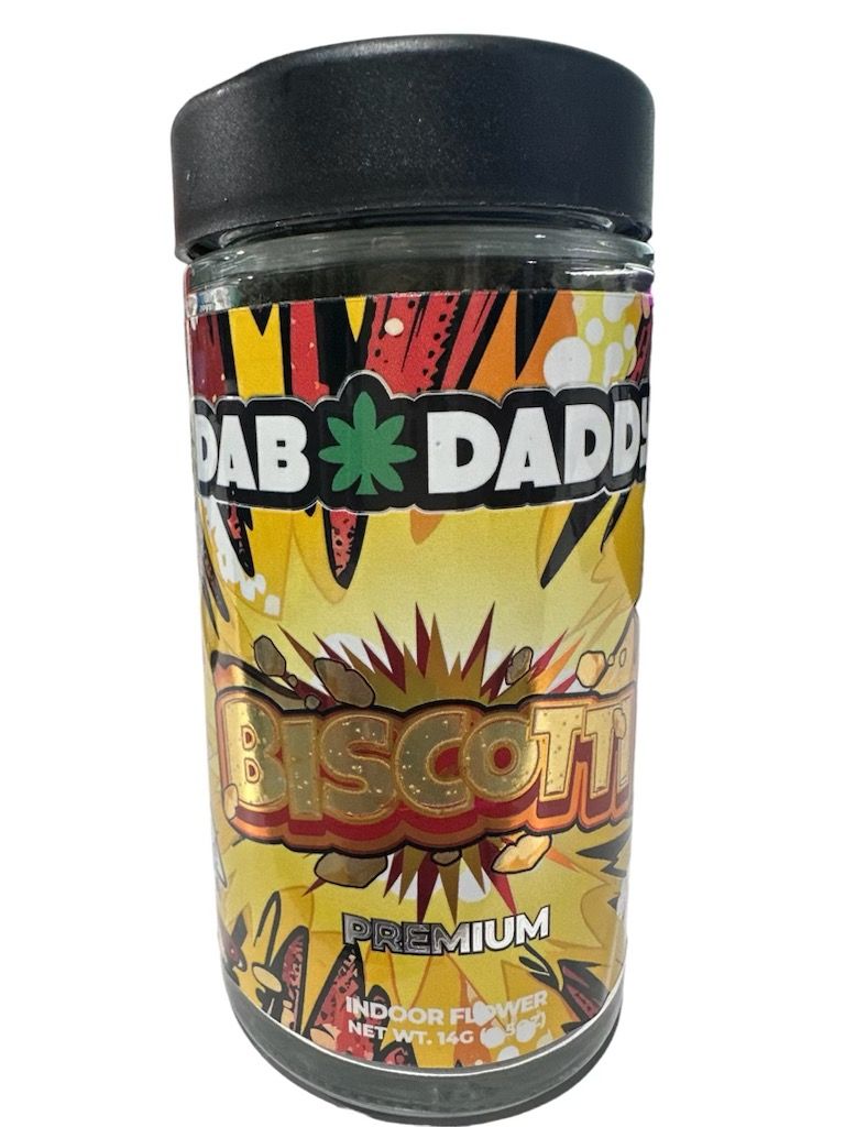 Dab Daddy - 1/2 Oz Premium Flower - Biscotti - 14g