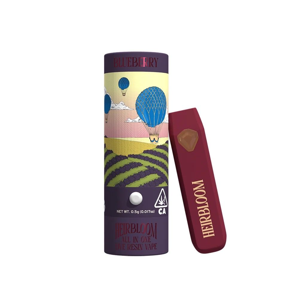 Heirbloom by CBX- Blueberry Live Resin Disposable .5g (I)