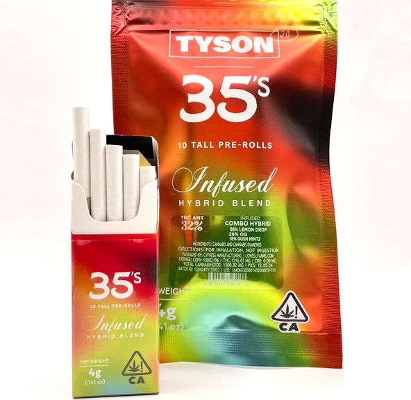 35's 4g Pre-Roll Pack | Combo Hybrid - Tyson 2.0