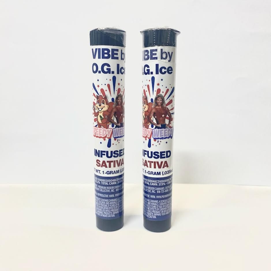 D. OG Ice x Speedy Weedy 1g Infused Pre Roll - Vibe