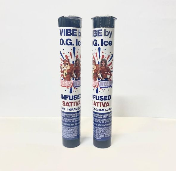 D. OG Ice x Speedy Weedy 1g Infused Pre Roll - Vibe