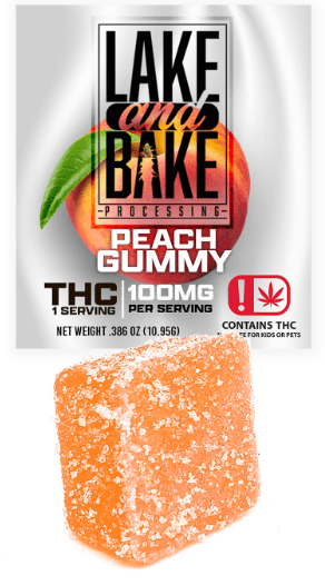 100mg Single Gummy - Peach