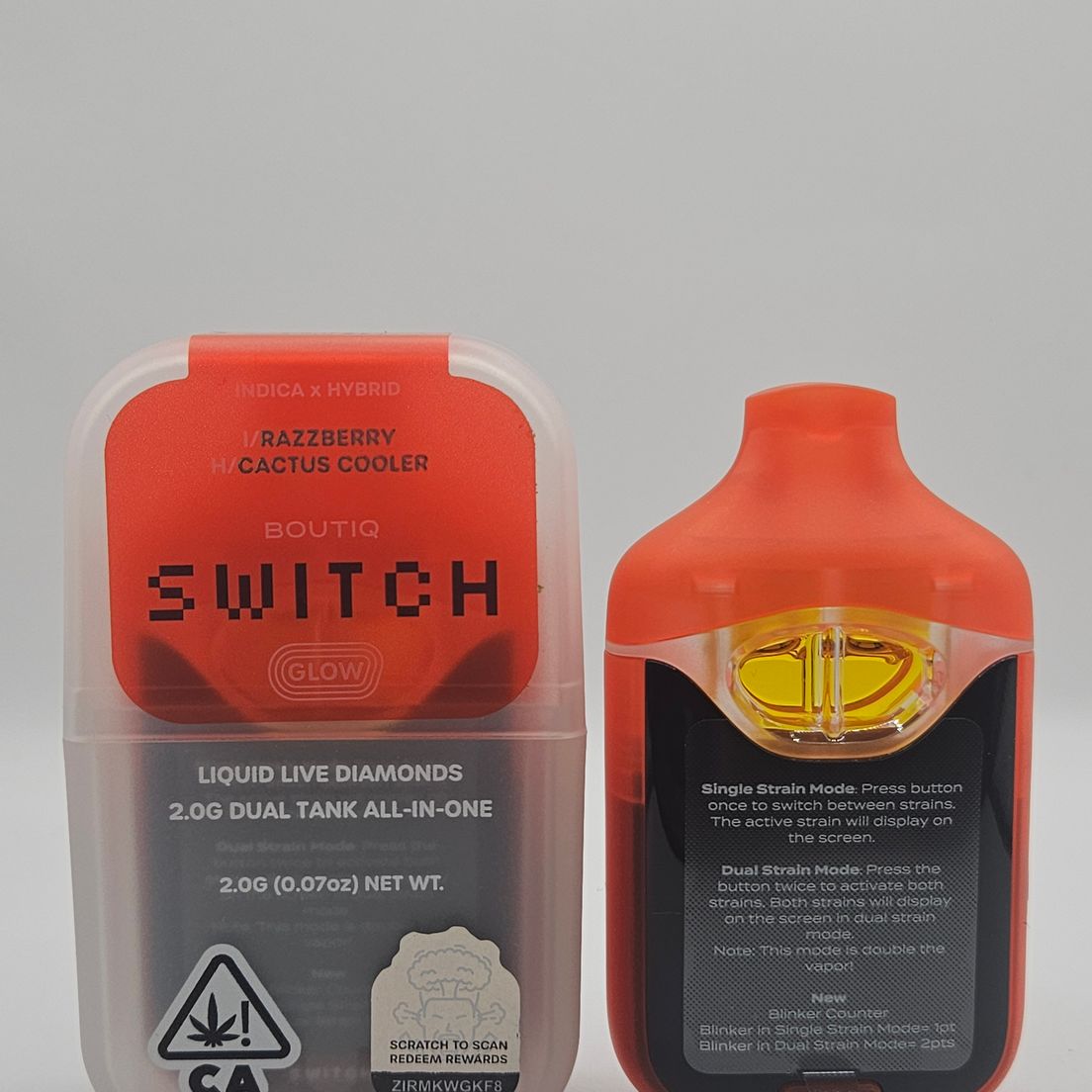 Boutiq Switch / Glow - Disposable - Razzberry x Cactus Cooler - 2G