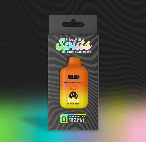 TRIBE SPLITS 2G LEMON SQUEEGEE LIVE DIAMOND DISPOSABLE (FLAVOR PODS SOLD SEPERATELY)