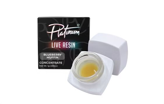 Platinum Live Resin Badder Blueberry Muffin 1g