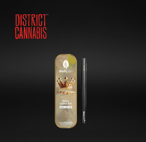 District Cannabis | Dom Pen Disposable Vape Cart | King Louis XIII | 1g | Indica-Hybrid