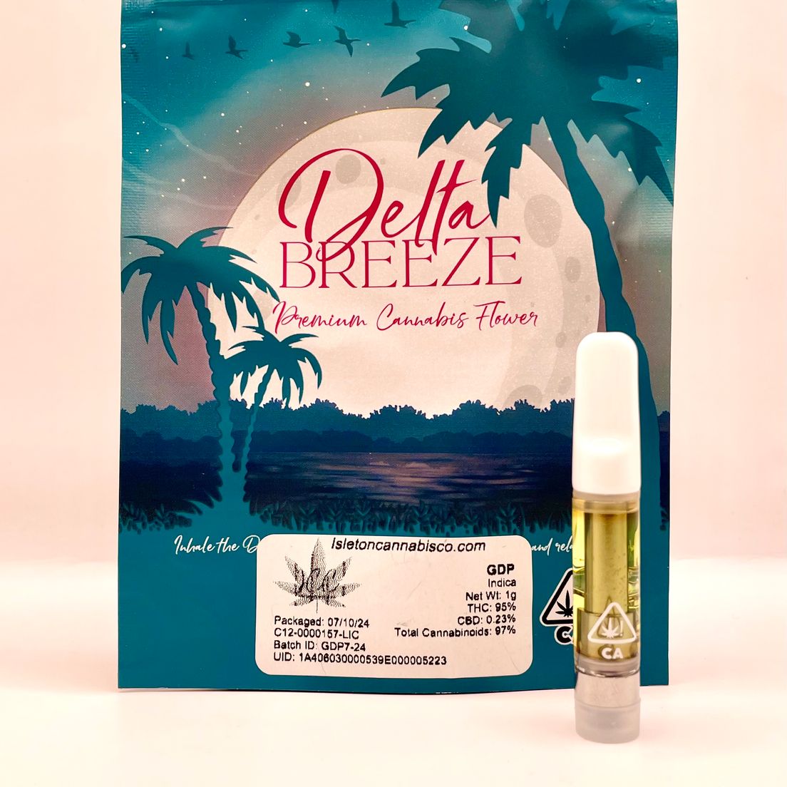 *BLOWOUT DEAL! $25 1g GDP (Indica) Cartridge - Delta Breeze