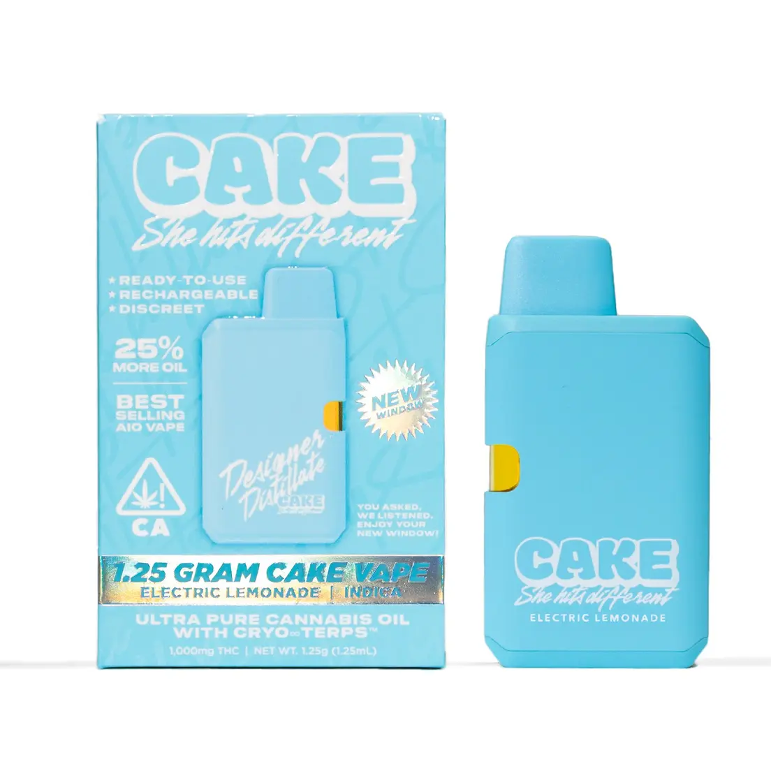 Cake AIO Vape Electric Lemonade 1.25g