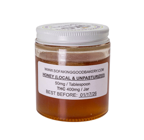 400mg THC 105mg CBD Infused Honey by Sofa King Bakery