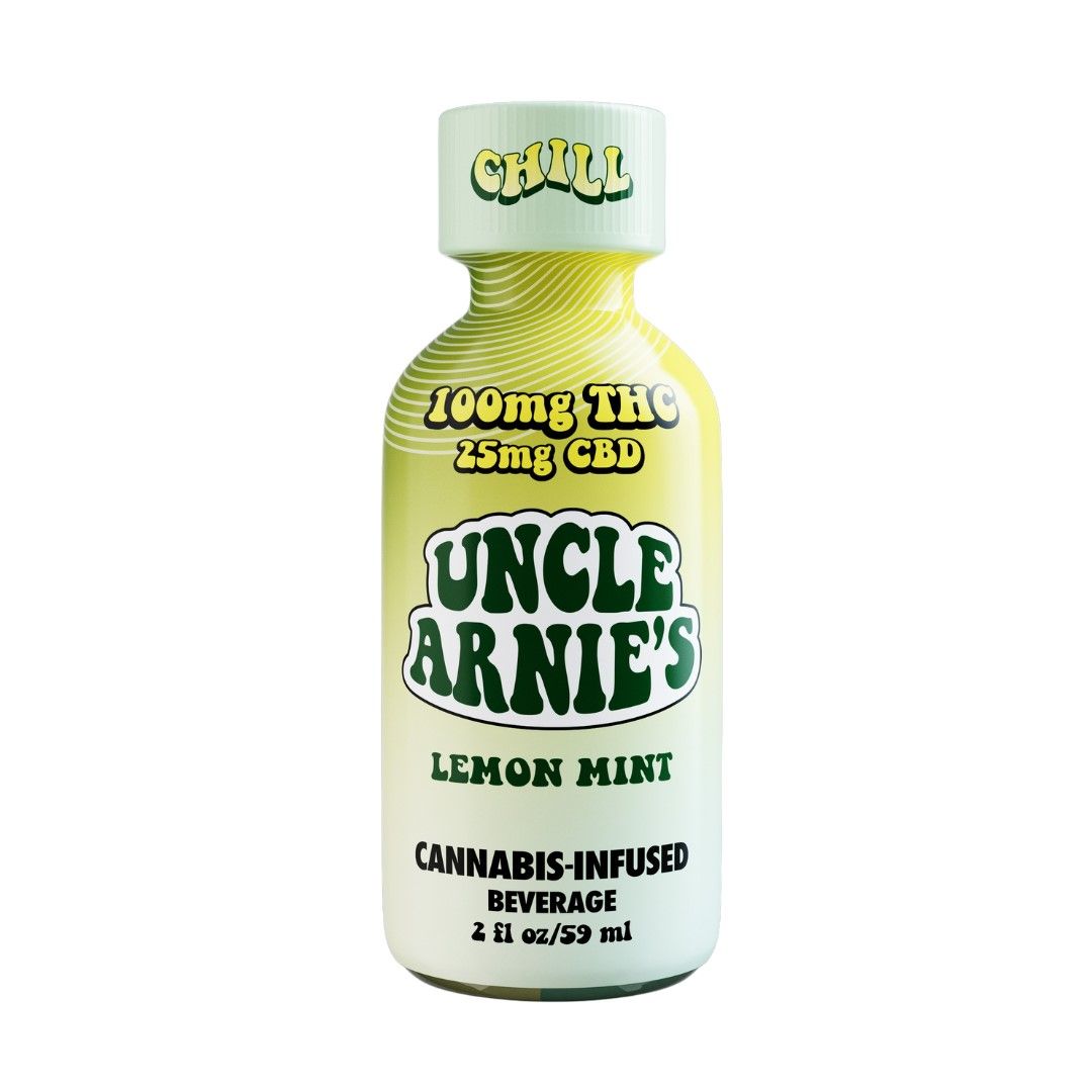 Uncle Arnie's Shot Lemon Mint 100mg THC / 25mg CBD