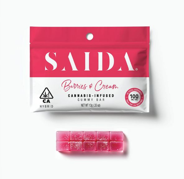 Saida - Gummy Bar - Berries & Cream 100mg