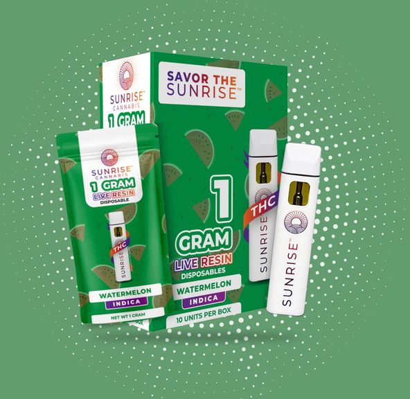 Sunrise 1g Live Resin Disposable - Watermelon